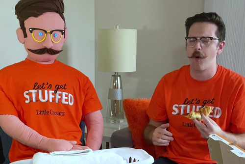 Little Caesars stuffed doll