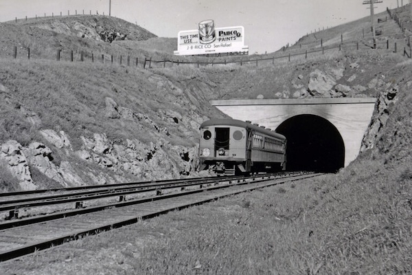 An electric powered interurban railcar
