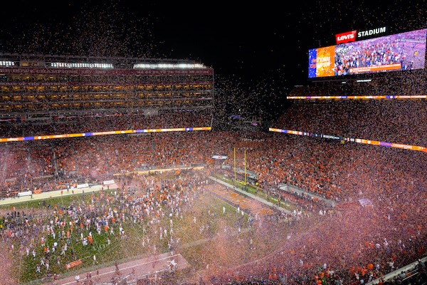 Football game celebration