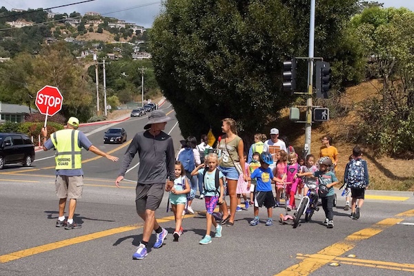 Crossing guard in Tiburon