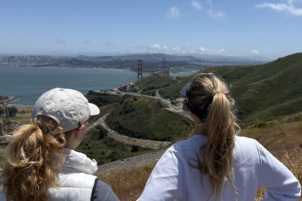 Marin hike with Golden Gate Bridge view
