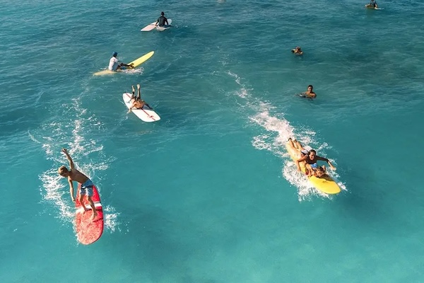 Surfing on Oahu
