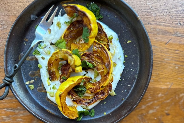 Roasted delicata squash