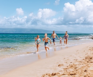 Family at Honua Kai Resort and Spa' Beach