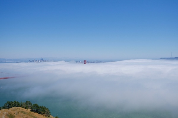 Fog over the Golden Gate Bridge