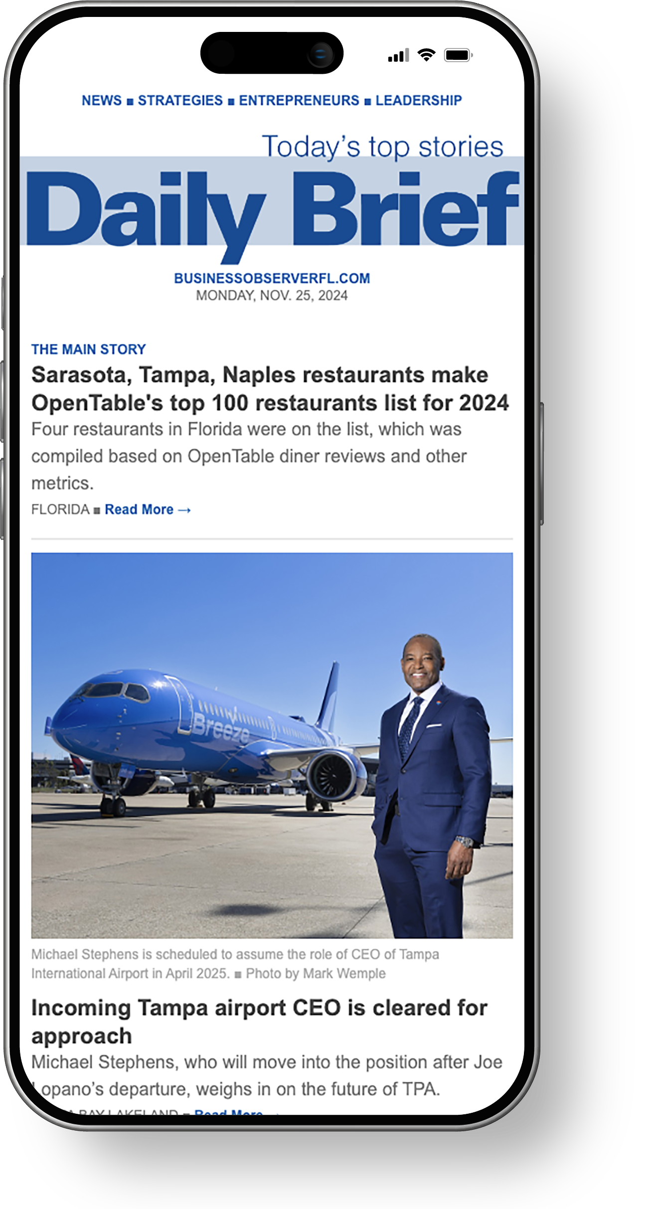 Daily Brief mobile