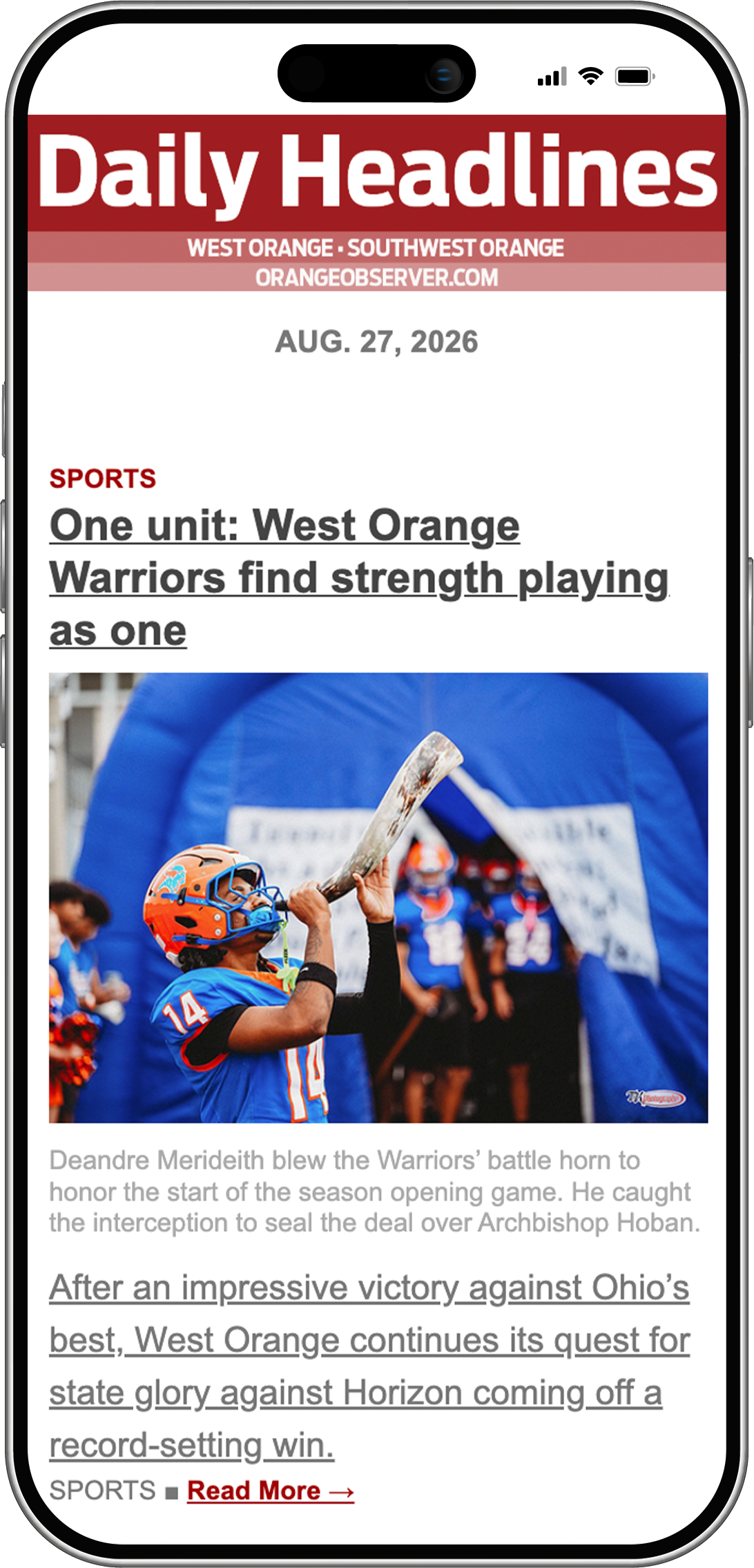 Daily Headlines mobile